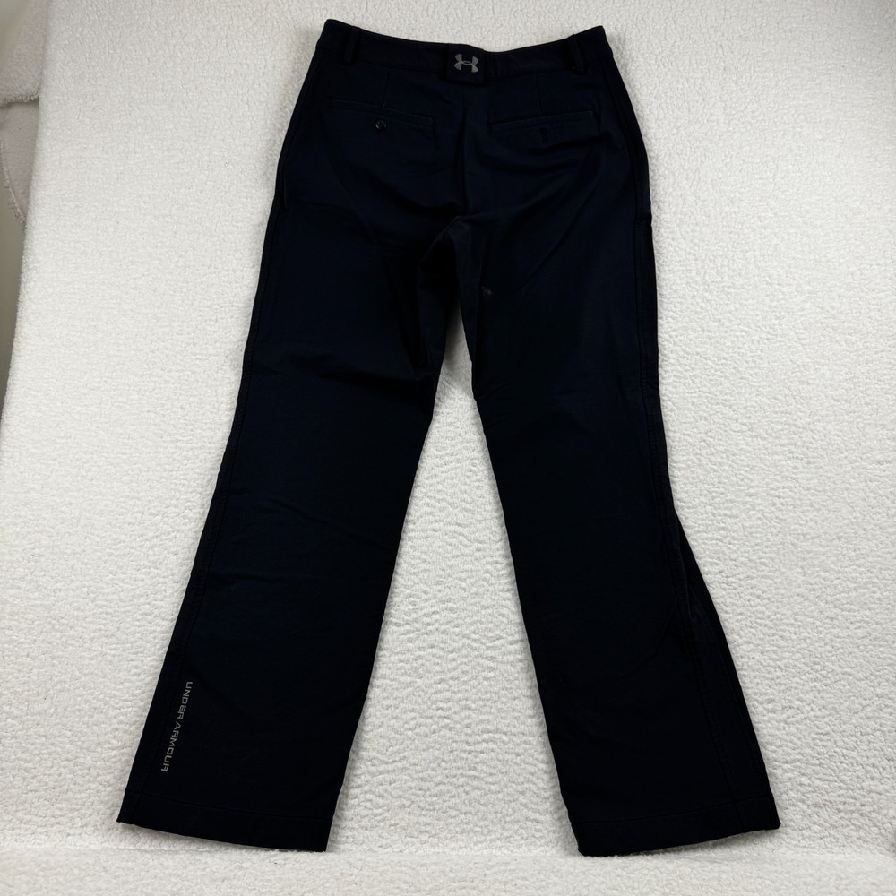 Under Armour Pants Mens 32x32 Black Nylon Stretch Straight Leg Golf Cold Weather - Picture 2 of 14
